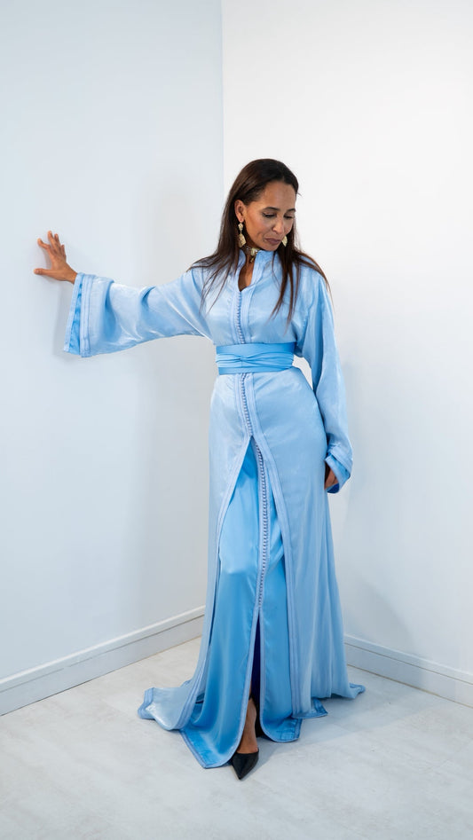 Takchita Organza Bleu